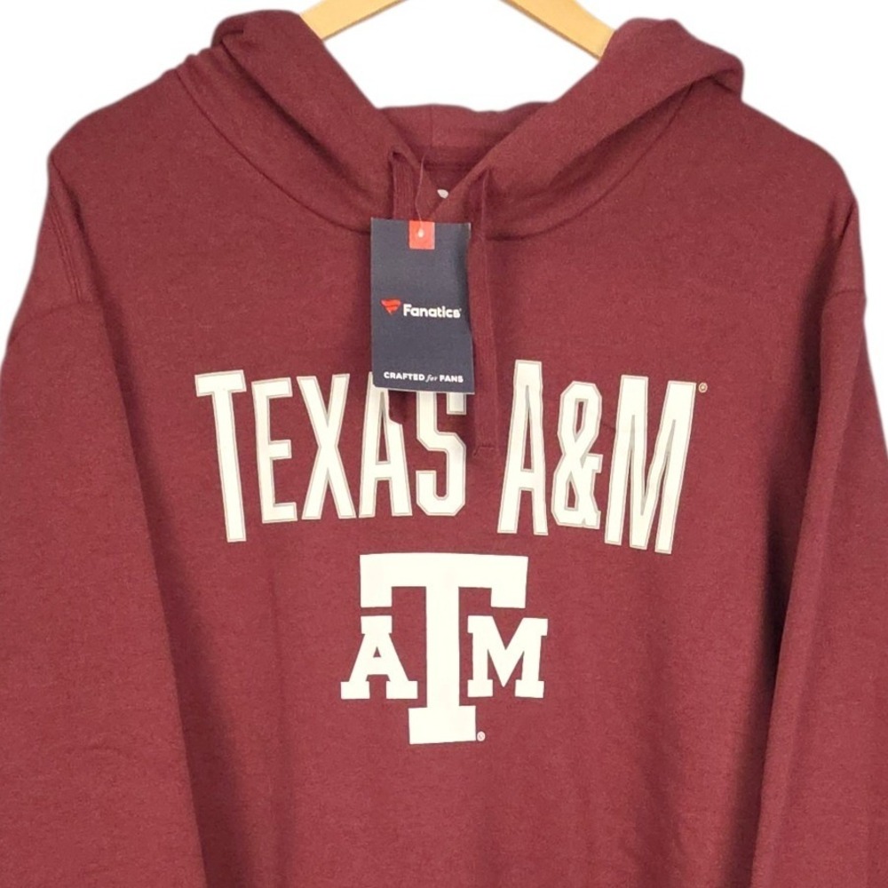 Texas A&M Aggies Hoodie Mens 3XL Maroon Fanatics Pullover College Sweatshirt NWT